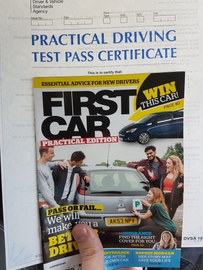 A big well done to John for passing his test today first time. Congratulations and safe driving. Enjoy your freedom and thanks for choosing Drive to Arrive.