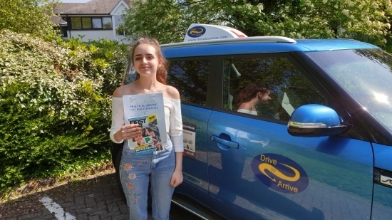 A massive well done to Jess who passed her test today first time. Congratulations and safe driving. Thanks for choosing Drive to Arrive.