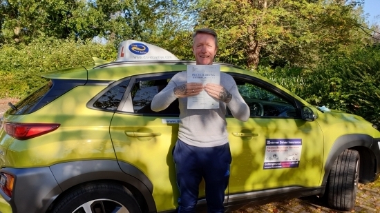 A big well done to Dave who passed his test today first time. Dave passed in a manual today after passing his test in an automatic 6 years ago with Drive to Arrive. Congratulations and good luck with your C1. Thanks for choosing Drive to Arrive again!