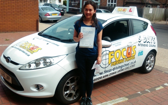 Rachel passed her practical driving test in Tolworth test center on 29062015