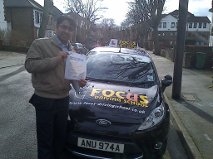 Im Firdous Jamal and recently passed my driving test in Feb 2012 Im pleased to say that I was very lucky to contact Mr Patel of Focous Driving school Due to my personal circumstances I didnt want many numbers of lessons and I requested Mr Patel to give me a training session of 2 hours n then take me to the final test My request was acknowledged and in two hours Mr Patel taught me all the requir