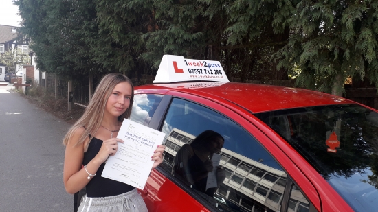 It was back to back passes for our driving school. Urszula also passed at her 1st attempt at Barnet test centre. She left a review on Google 'Highly recommend, they have great quality instructors and best prices. Passed first time and had a lot of support through out the way. Always on time and flexible to lessons that fit you. Thank you so much Neil'
