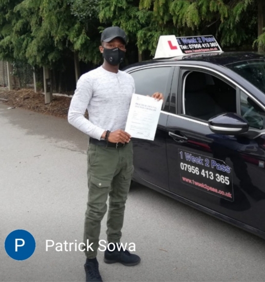 Patrick left a review on Google for our driving school 'Michael has been my driving instructor for the pass 12 month. I passed my test the rst me in August 2020. Michael has always been a good and amazing instructor. He is very friendly by when it comes to driving, he is very strict. I like him because he tells you when you are wrong and not paying a$enon when driving. De