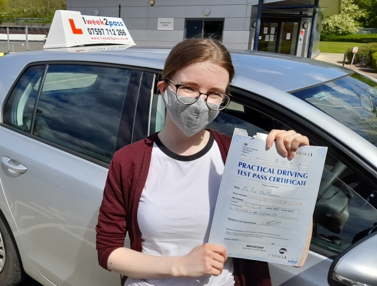 So proud of Ruby after her 1st time pass with only 1 minor fault. 2nd driving test for our company. 2nd 1st time pass!