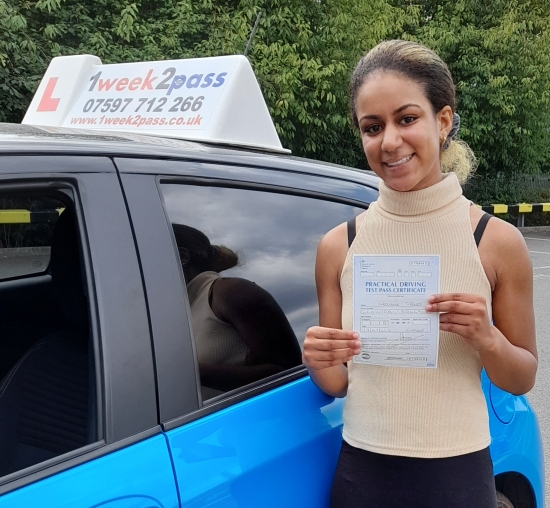 Laquanne passed her driving test with our school and passed at her 1st attempt. She kindly left a review on Google as included in the comments below.