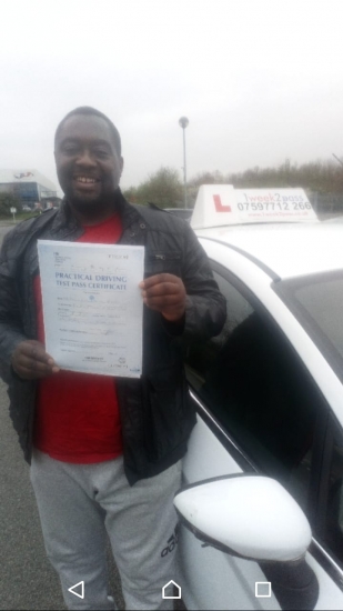 Excellent drive from Damain for his 1st attempt at the test
