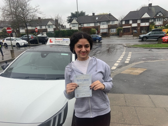 Excellent drive from Bhavika as she passed 1st time with only 1minor fault. She has left a review on Google which is included in the comments below