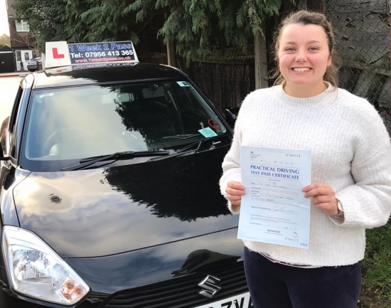 Sophie passed at her 1st attempt in Barnet. She left a review on Google for our driving school on Google'I have been learning with Michael for about a year and a half. Having not had any lessons before, I was very nervous! Michael put me at ease and helped me gain confidence. I passed first time, would definitely recommend him!