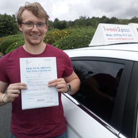 After passing his test Glen left a review 'Mus is a great teacher. Tells you everything you need to know to get you through the test. Highly recommend this driving school'