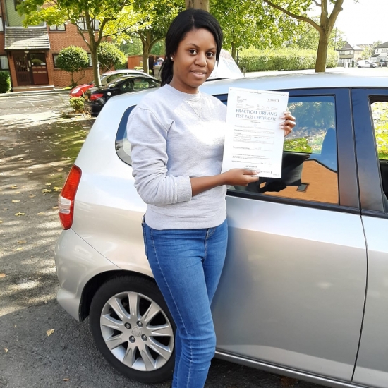 Congratulations Kalisha on passing at your 1st attempt!