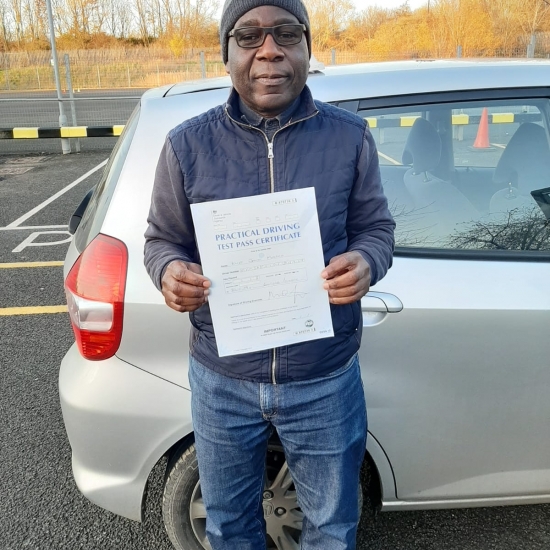 Jerome was one of 3 back to back 1st time passes for 1week2pass. He left a review on Yell 'Mustafa is the man who helped me to build my confidence while driving on the road.He is such a humble person and teach me in very well manners.If i asked him about something he always let me practice more and good thing was he took my mock test and that help alot.Thnx mustafa for help me to get pass first t