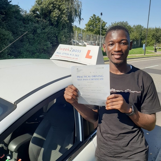 David is another 1st time pass for our driving school