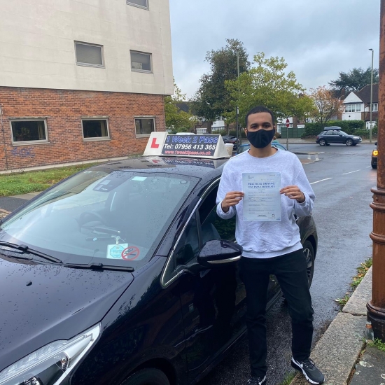 Awad left a review on Google for our driving school 'I´m so happy I passed this morning. I had Michael as my instructor. Very friendly but also strict and was always on my case, which makes sure you don´t make even the minor mistakes. Very thorough and knowlegdable'