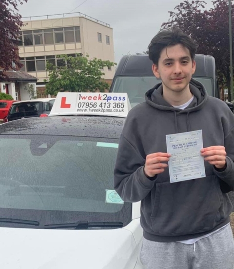 Well done Arbri for passing your test at the 1st attempt with only 1minor and thank you for your review on Google which is included in the comments below