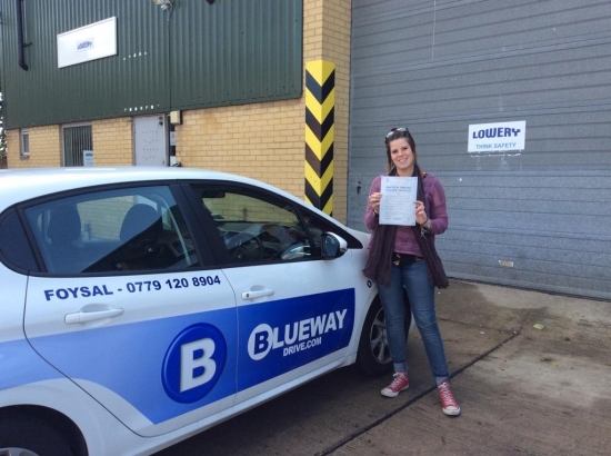 Congratulations Cassie for passing the test all the best for futuredriving lessons in W10 Ladbroke Grove Call F O Y S AL 07791208904 wwwbluewaydrivescom