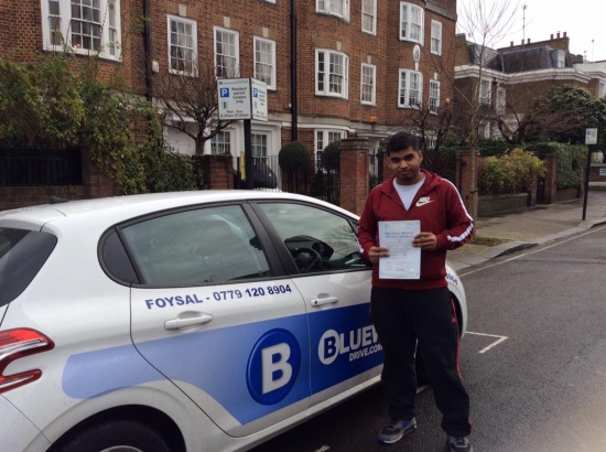 Congratulations Mohammed for passing the test first time all the bestfor driving lessons in Paddington W2 call bluewaydrive Foysal Miah 07791208904 wwwbluewaydrivescom