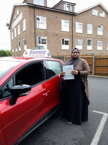 Congratulations Ria Begum all the best for the future be safe on the road