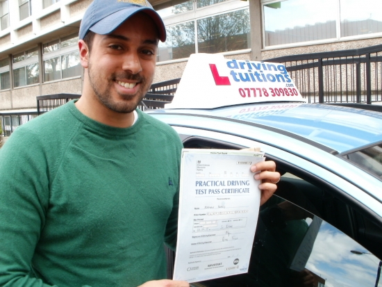 Franco… thank you for your patience professionalism and help I passed my test today without any single driving fault I recommend Franco for who wants to pass with confidence and accuracy