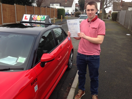 I passed my test today at the first attempt with just 2 driving faults The lessons were explained in such a way that they were easy to understand and I would recommend learning to drive with Gravy Driving School Now I have the confidence to drive safely on all types of roads and I canacute;t wait to drive by myself in my own car