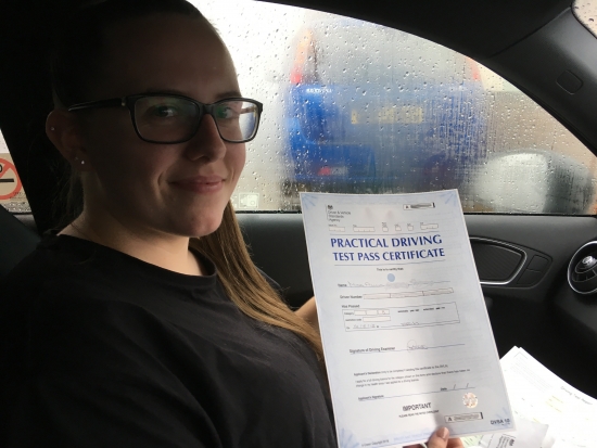I learnt to drive in all weather conditions (snow, heavy rain and bright sunshine) and was made to feel confident enough when doing so, even though I was very nervous about the snow and ice! After learning how to drive safely I am so pleased to have passed first time with two driver faults.