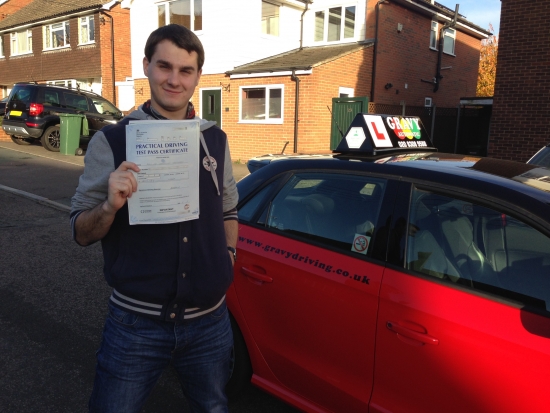 Itacute;s great to have passed with absolutely ZERO driving faults on my first test in an automatic car Iacute;m now really looking forward to getting my own car and driving to and from work instead of relying on public transport especially in this bad weather