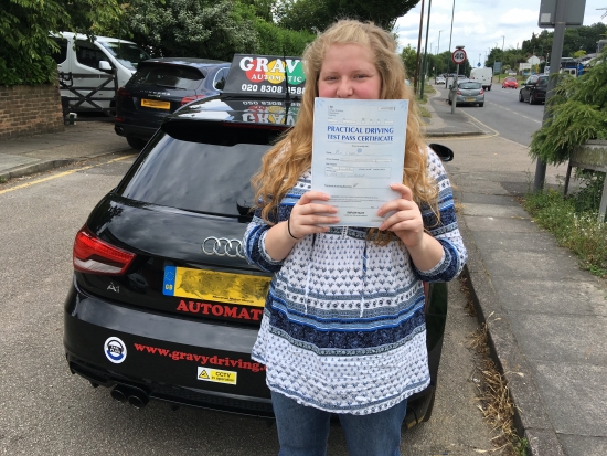 The lessons were easy to understand and everything was always explained precisely. I would recommend Gravy Driving School to anyone wanting to learn to drive.