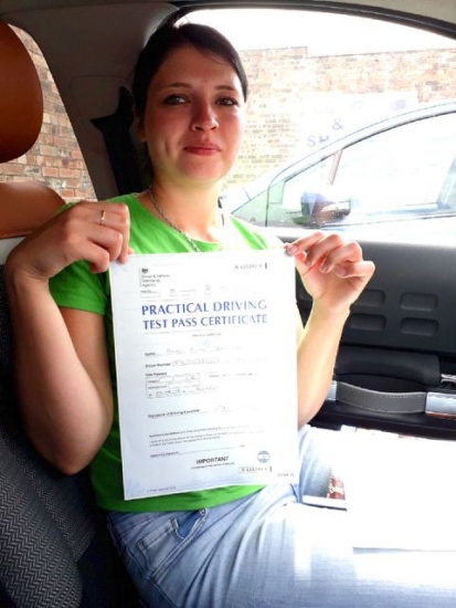 Ewa Zawodna passed on 9/8/18 with Peter Cartwright! Well done!