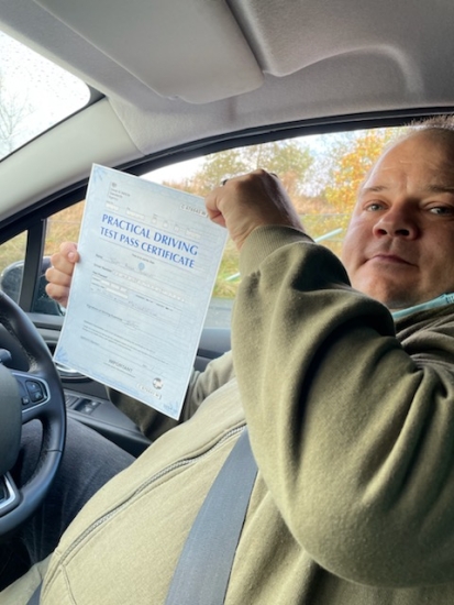 Terry passed on 29/10/21 with Peter Cartwright! Well done!