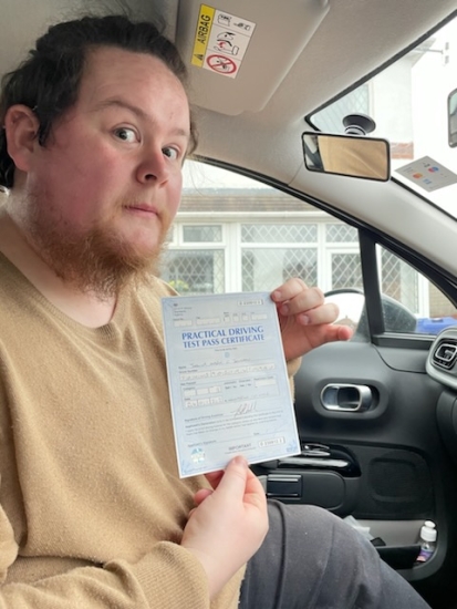 Joshua Johnson passed on 25/1/22 with Peter Cartwright!