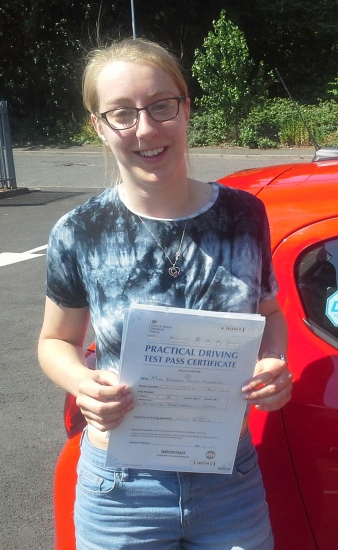 Kathryn Hodgetts passed on 26/6/18 with Garry Arrowsmith! Well done!