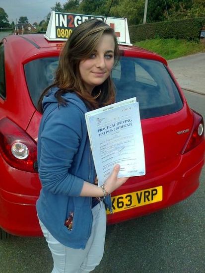Becky passed on 161015 with Phil Hudson Well done