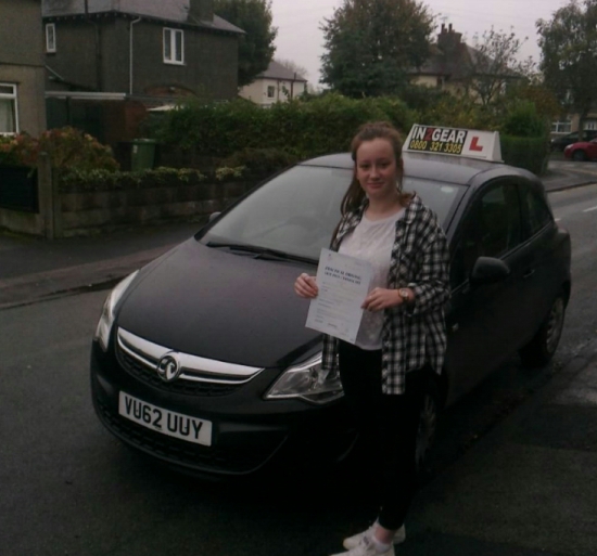 Hannah passed on 151014 with Steve Lloyd Well done 