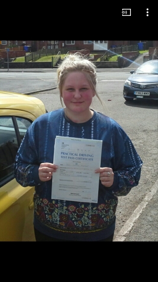 Demi Aston passed on 2517 with Garry Arrowsmith Well done
