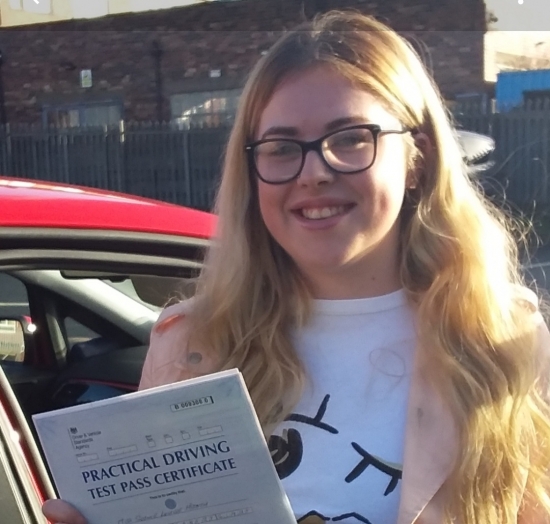 Sophie Heath passed on 8/1/19 with Garry Arrowsmith! Well done!