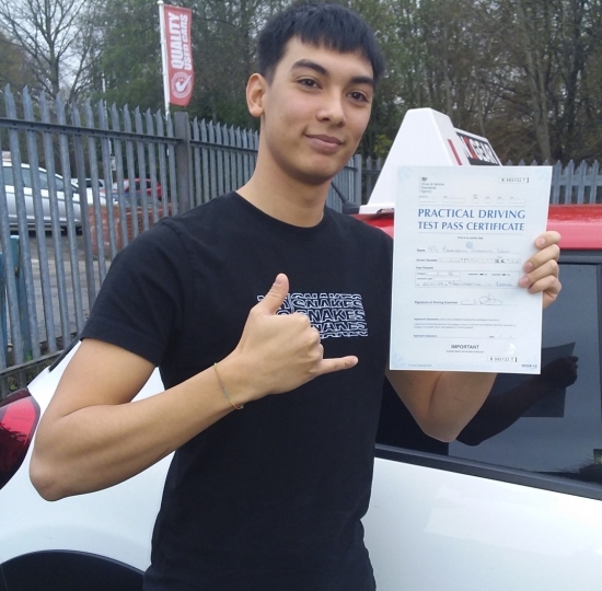 Brandon Liew passed on 21/11/19 with Garry Arrowsmith! Well done!