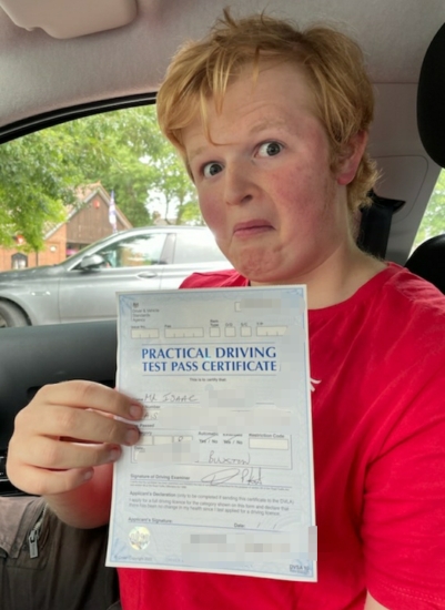 Issac passed on 27/7/22 with Peter Cartwright! Well done!