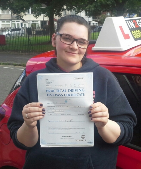 Sophie Donnelly passed on 5817 with Garry Arrowsmith Well done