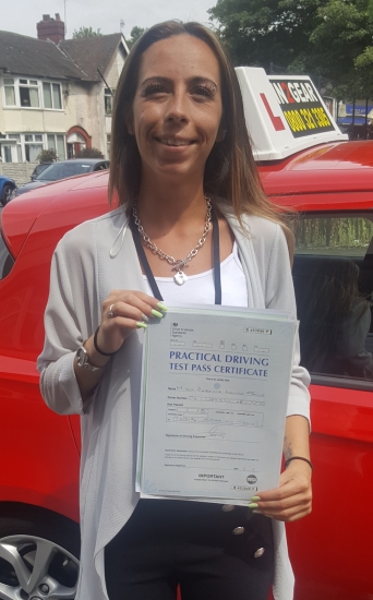 Becky passed on 17/7/19 with Garry Arrowsmith! Well done!