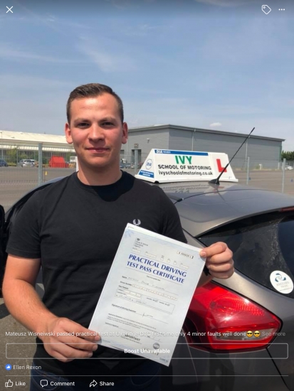 I just passed my test at Uxbridge with IVY driving school. Roger is a great instructor and would recommend him to anyone. Clean commands, always calm even when you want to go wrong side of the road by mistake � 5 stars � thank you again