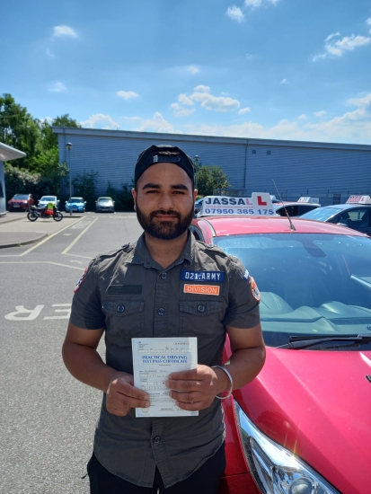 Congratulations Sab on passing your Driving Test in Uxbridge..<br />
Thank you very much Mr Sukh . I wouldn´t have made it without your guidance and help . I Passed my test with only 1 minor! thanks again .