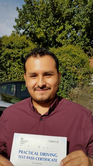 Congratulations Raul on passing your Driving Test on your 1st attempt in Slough Only 4 minors <br />
<br />

<br />
<br />
Hi Sukh<br />
<br />
I enjoyed having you as my driving instructor You were constantly giving me feedbacks to help me improve my driving and I felt very confident in every lesson that I had with you<br />
<br />

<br />
<br />
I will positively recommend you to others <br />
<br />
Regards Raul