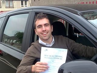 Congratulations to Tony Coccoran who passed first time The drive was good enough to easily pass an advanve driving test He started lessons on the 1st of June and passed on the second of August just in time to leave for America to continue University studies Well done Tony