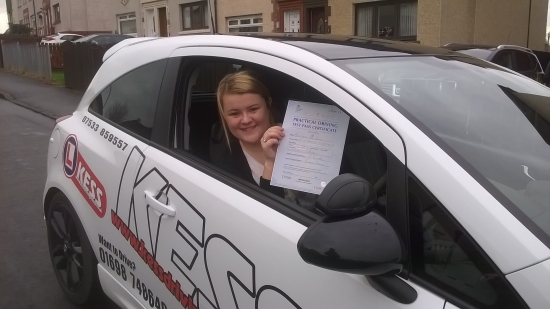 Thanks to KESS Driving School I passed my driving with only two minors I was a nervous driver when I started lessons but thanks to Eamon help and patience I became confident and improved every week I would highly recommend KESS to anyone if you are unsure about driving and not confident 