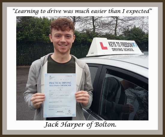 'Learning to drive was much easier than I expected.'