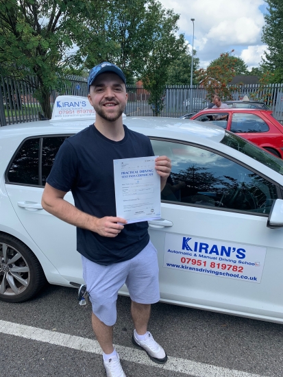 Congratulations to Bogdan on passing his driving test 1st attempt with 1 minor fault - great drive