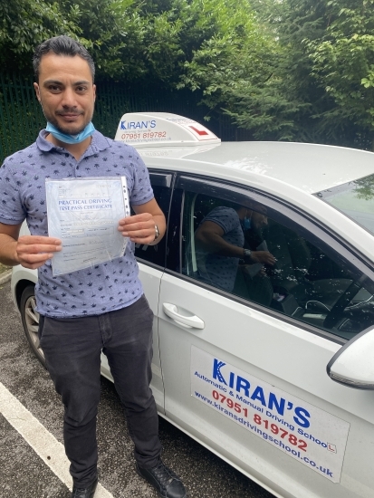 Congratulations Abbas on passing your driving test first time at bolton test centre - wishing you many miles of safe driving