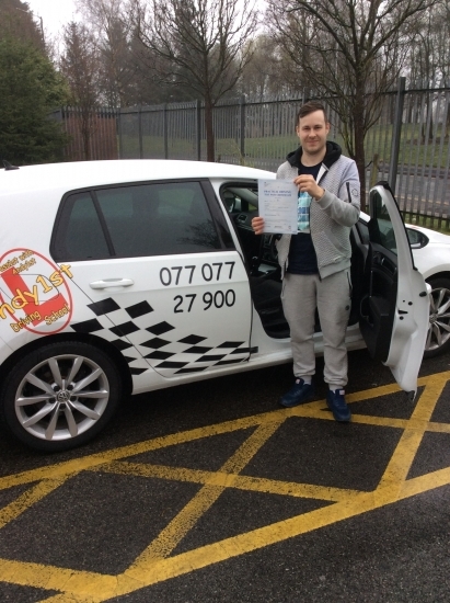 Congratulations to Andy on passing your driving test at bolton test centre<br />
Great drive well done wishing you many miles of safe driving