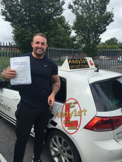 Well done Richard on passing your driving test 1st time at bolton test centre - great drive with only 1 minor<br />
wish you all the best