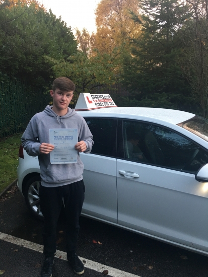 Congratulations to Sam on passing his driving test 1st time at bolton test centre <br />
wish you all the best Sam