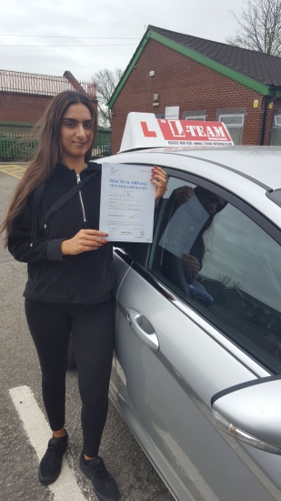Congratulations to Sonia passing her driving test with<br />
 L-Team driving school for the first time!! #passed#driving#learner🏆 #manchester#drivinglessons #help #learning #cars Call us know to get booked in on 0333 240 6430<br />
<br />
PASS IN APRIL 2018